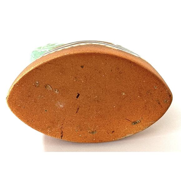 Handmade Southwestern Studio Pottery Bud Vase Terracotta Turquoise Spiral - Picture 6 of 6